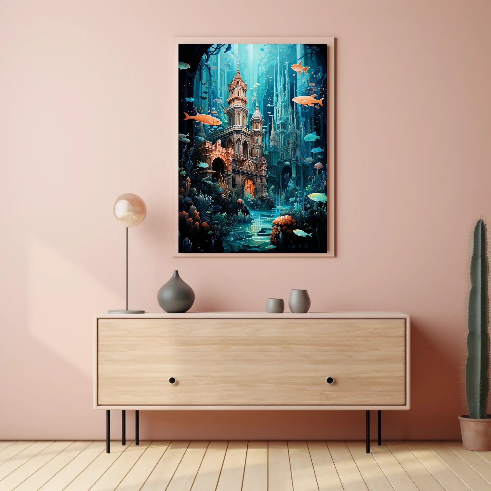 Enchanted Underwater City Poster