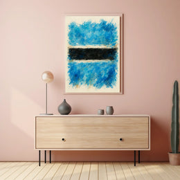 Abstract Expression In Blue And Black Poster