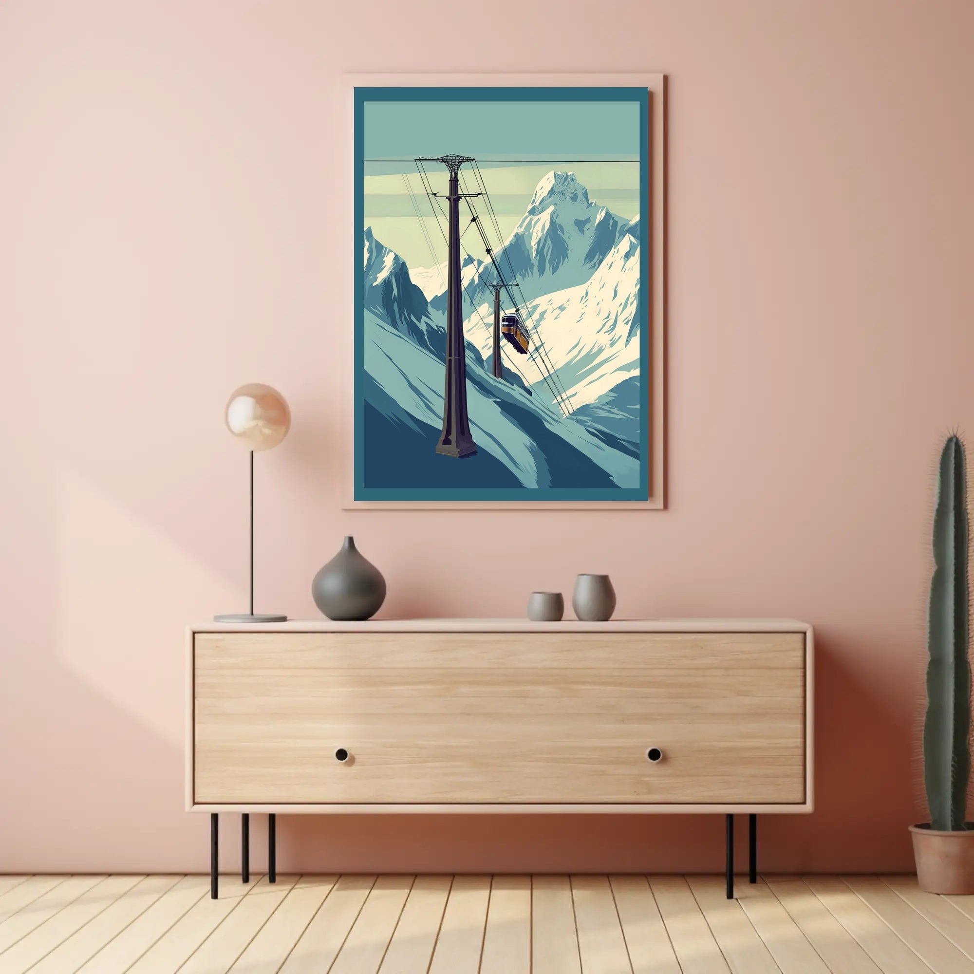 Mountain Cable Car Journey Poster