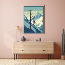 Mountain Cable Car Journey Poster