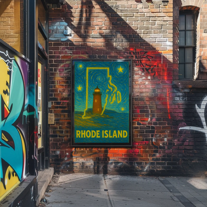 Rhode Island Starry Night Poster