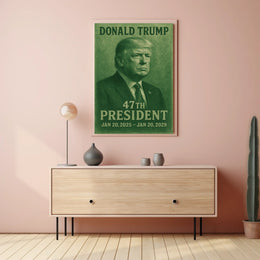 Donald Trump 47th President Scenic Landmark Portrait Patriotic Heritage Wall Art Modern Poster
