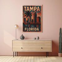 Tampa Vintage Travel Art Deco Decor Poster