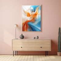 Fluid Motion Abstract Art Vibrant Design Poster