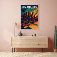 Los Angeles City Of Dreams And Stars Poster