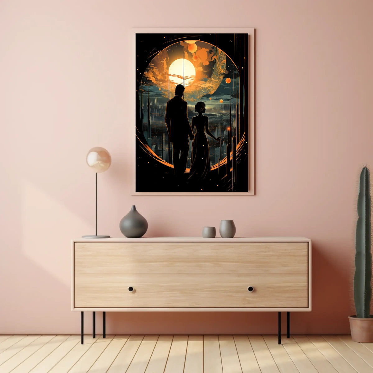 Celestial Cityscape Poster