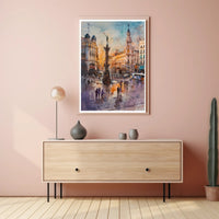 Urban Elegance at Dusk Poster PosterGoat