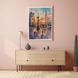 Urban Elegance at Dusk Poster PosterGoat