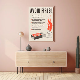 Fire Safety Precautions Poster PosterGoat