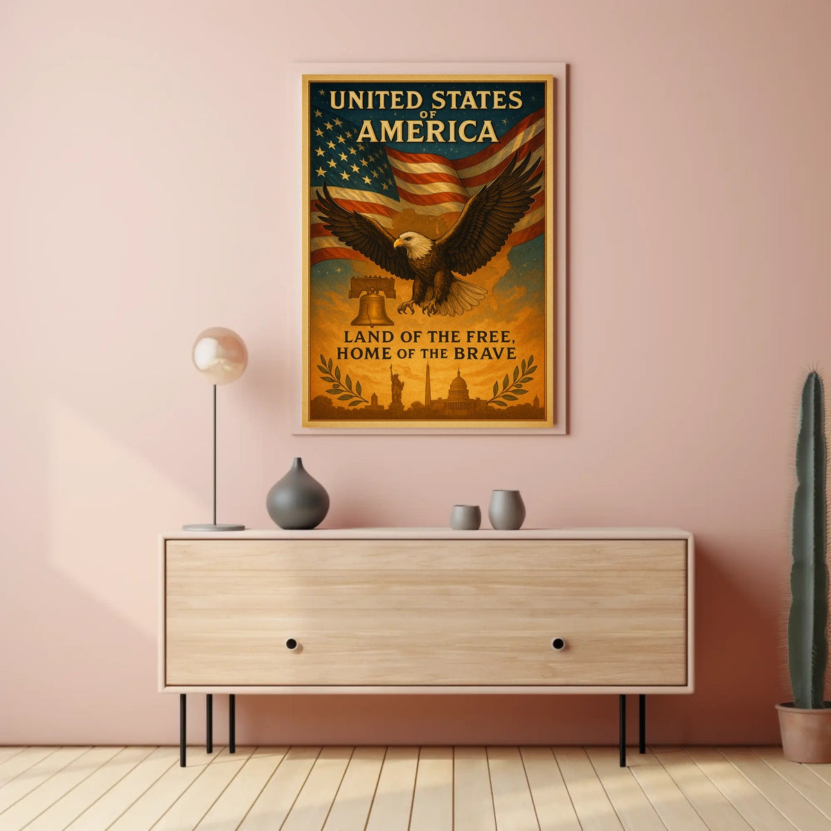 United States of America Land of the Free Poster