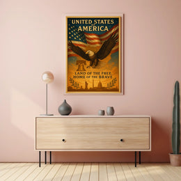 United States of America Land of the Free Poster