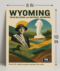 Wyoming Trailblazers and Natural Wonders Poster PosterGoat