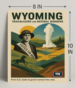 Wyoming Trailblazers and Natural Wonders Poster PosterGoat