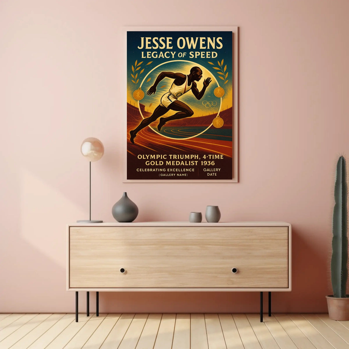 Jesse Owens 1936 Olympics Inspirational Poster Print