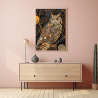 Intricate Owl Fantasy Surrealism Art Print Fantasy or Mythology Poster