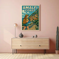 Amalfi Coast Adventure Poster Wall Art Travel Print