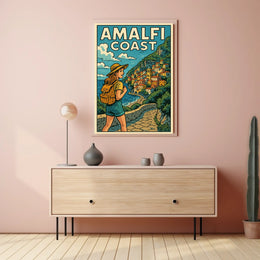 Amalfi Coast Adventure Poster Wall Art Travel Print