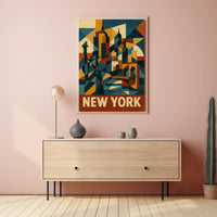 New York City Abstraction Abstract Poster