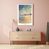 Huntington Beach Pier Watercolor Travel Poster PosterGoat