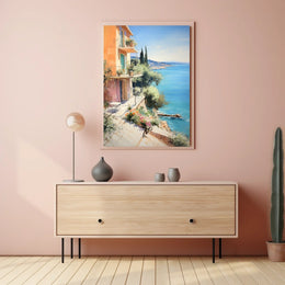 Mediterranean Seaside Charm Travel Poster