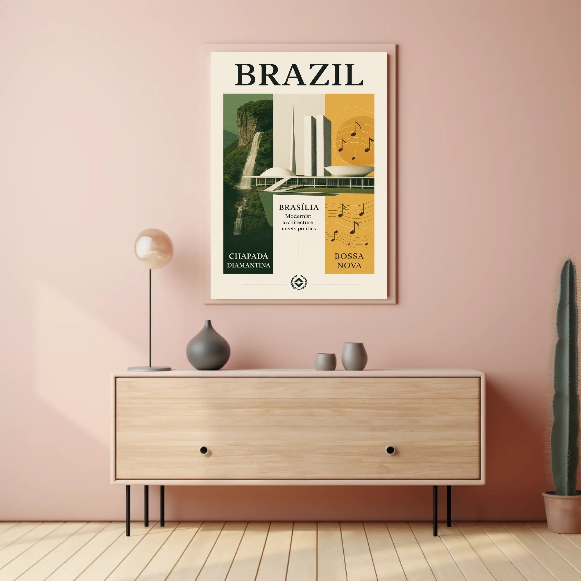 Brazil Modernist Harmony Poster PosterGoat