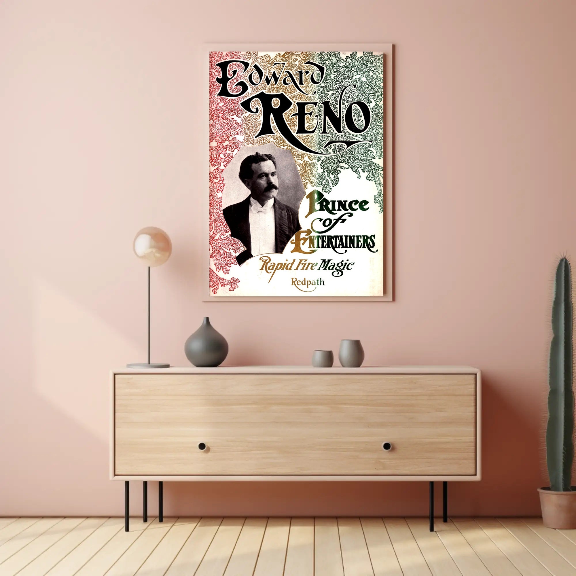 Edward Reno Vintage Magic Performance Cultural Poster