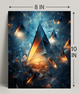 Shattered Light Abstract Geometric Art Poster