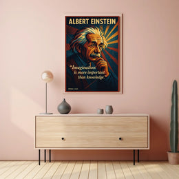 Creative Genius Poster: Modern Art with Mathematical Flair
