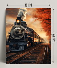 Autumn Steam Journey Poster