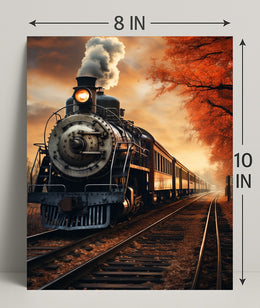 Autumn Steam Journey Poster