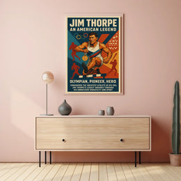 Jim Thorpe Legendary Athlete Poster