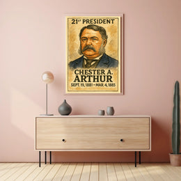 Chester A. Arthur's Legacy Illustrated Historical or Presidential Poster