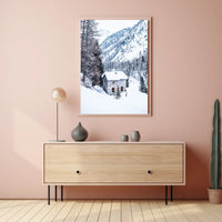 Winter Retreat in the Mountains Poster