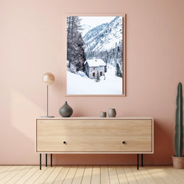 Winter Retreat in the Mountains Poster
