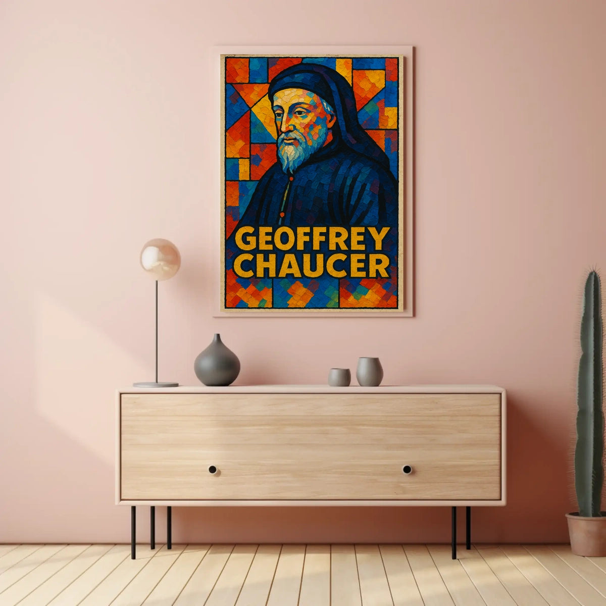 Geoffrey Chaucer Literary Icon Poster