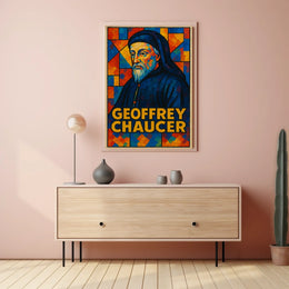 Geoffrey Chaucer Literary Icon Poster