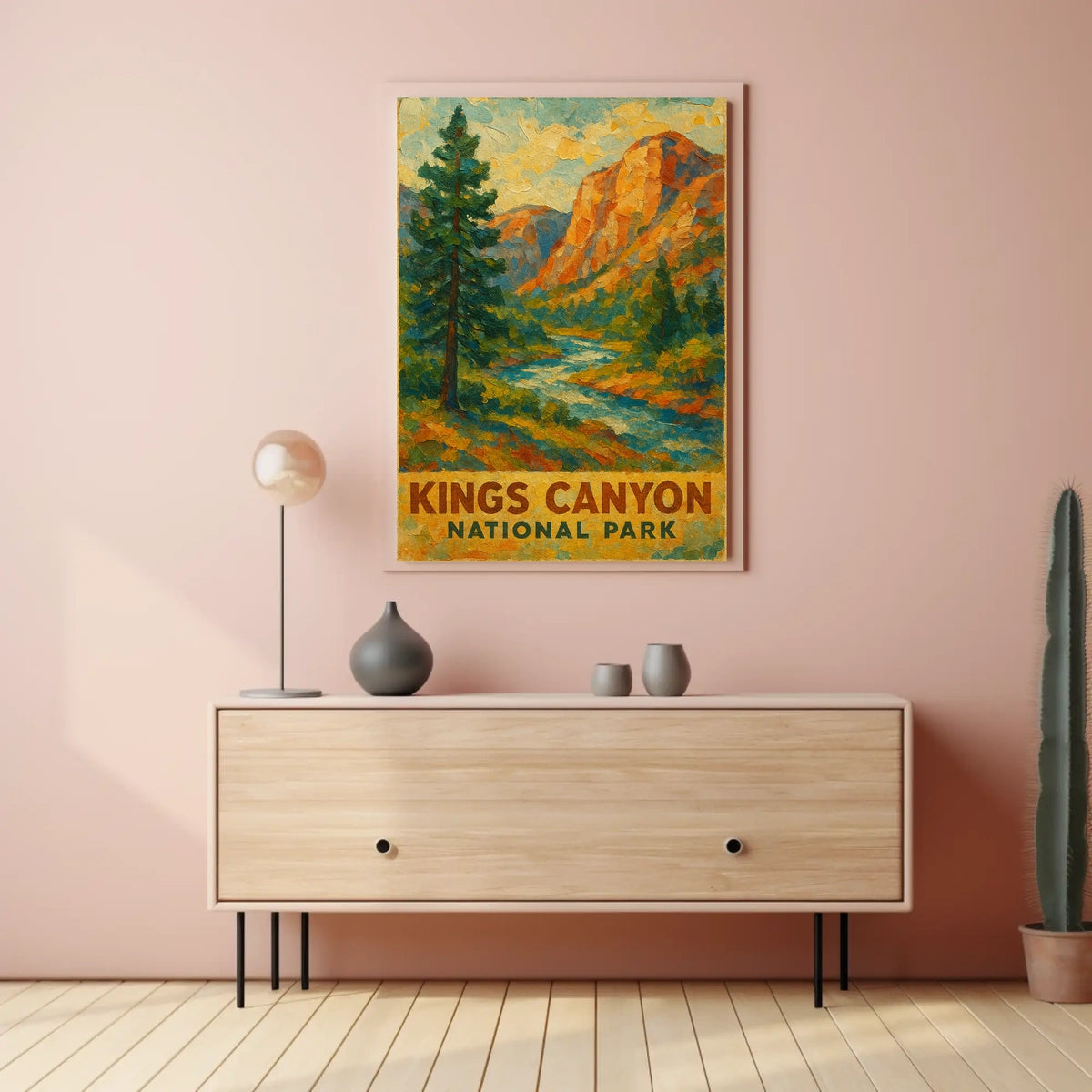 Kings Canyon National Park Scenic Realism Travelers Poster