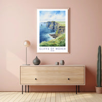 Cliffs of Moher Travel Poster for Tranquil Irish Escape PosterGoat