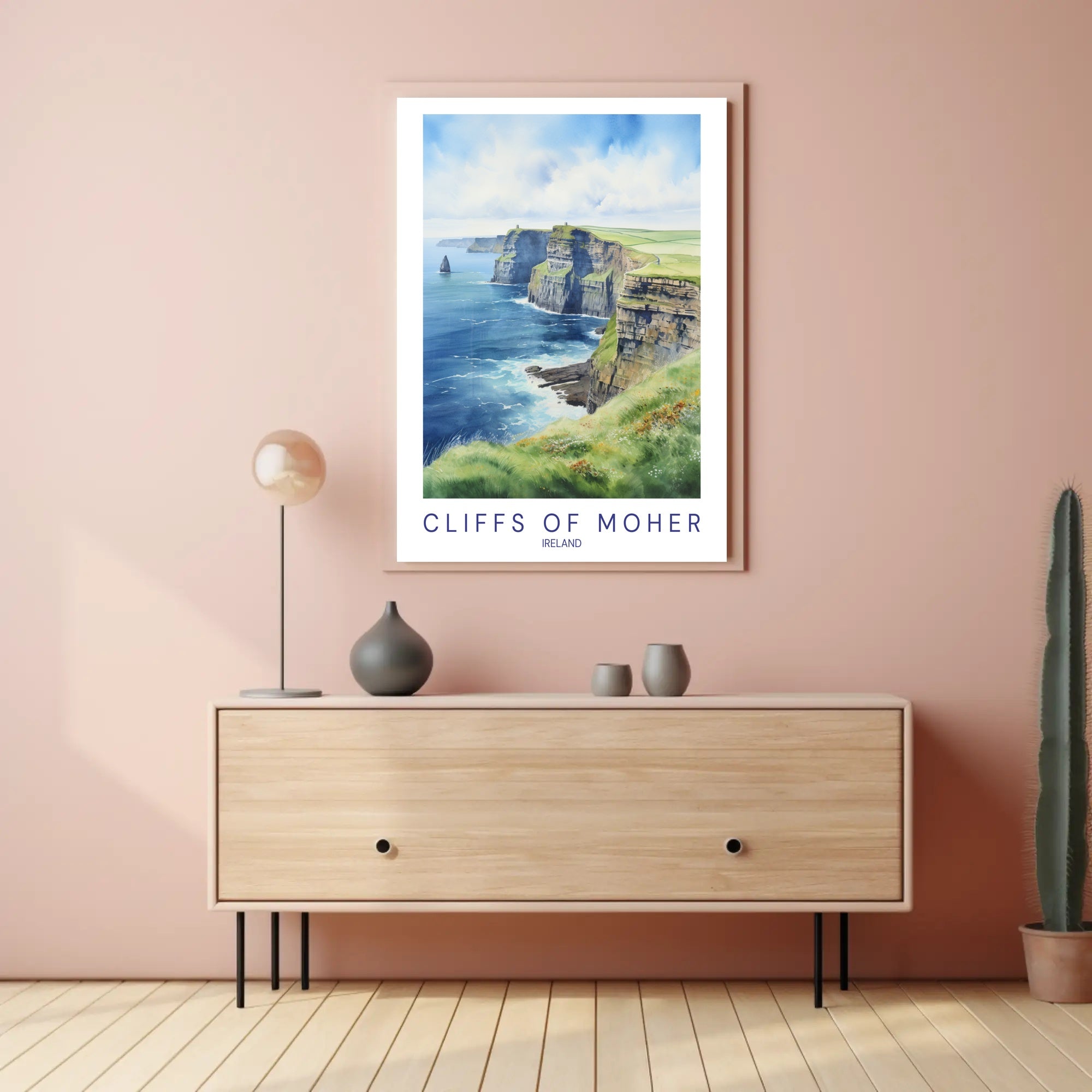 Cliffs of Moher Travel Poster for Tranquil Irish Escape PosterGoat