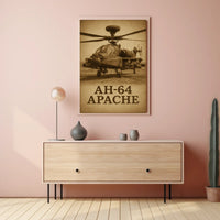 AH-64 Apache Helicopter Poster