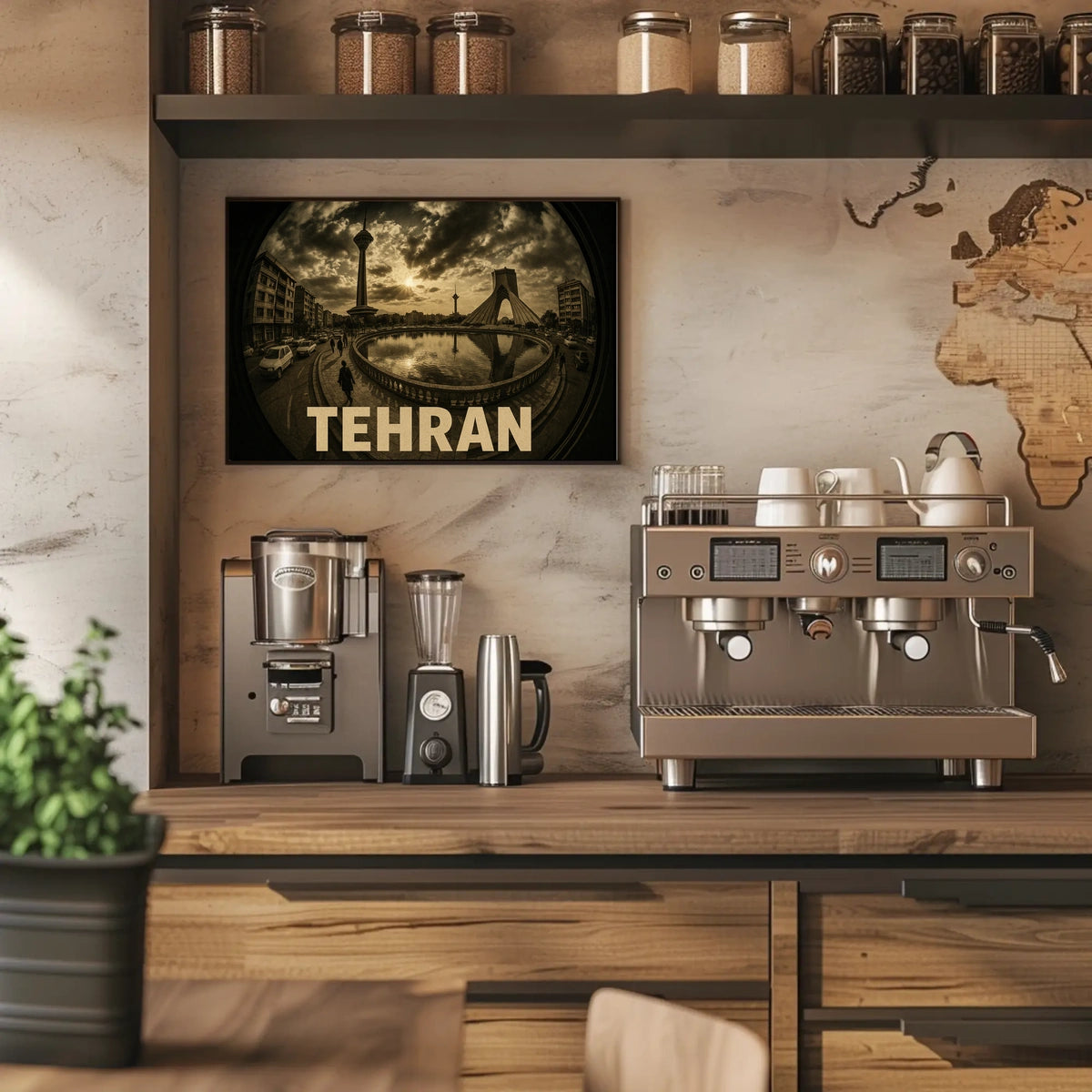 Tehran Cityscape Poster