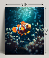 Clownfish In The Deep Poster PosterGoat
