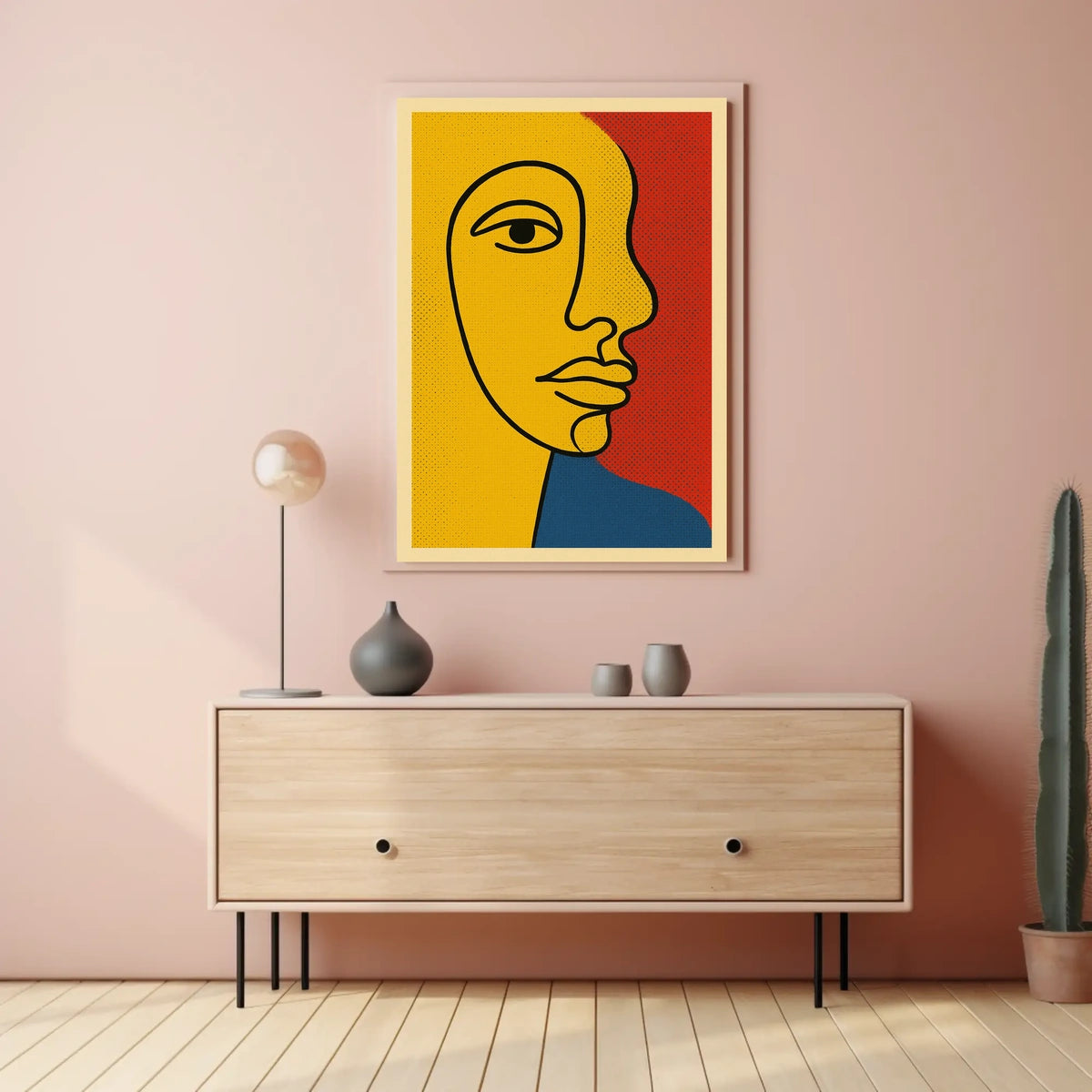 Vibrant Abstract Portrait Poster