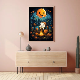 Whimsical Autumn Night Poster
