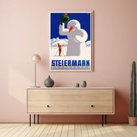 Steiermark Winter Wonderland Vintage Travel Poster PosterGoat
