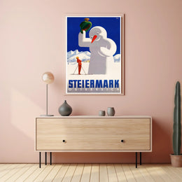 Steiermark Winter Wonderland Vintage Travel Poster PosterGoat