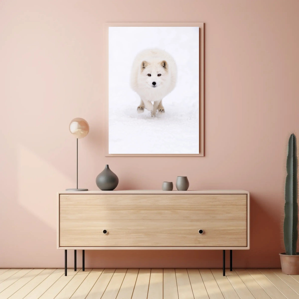 Arctic Fox In Motion Poster