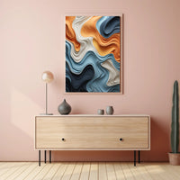 Abstract Paper Cutout Design: Artistic Poster