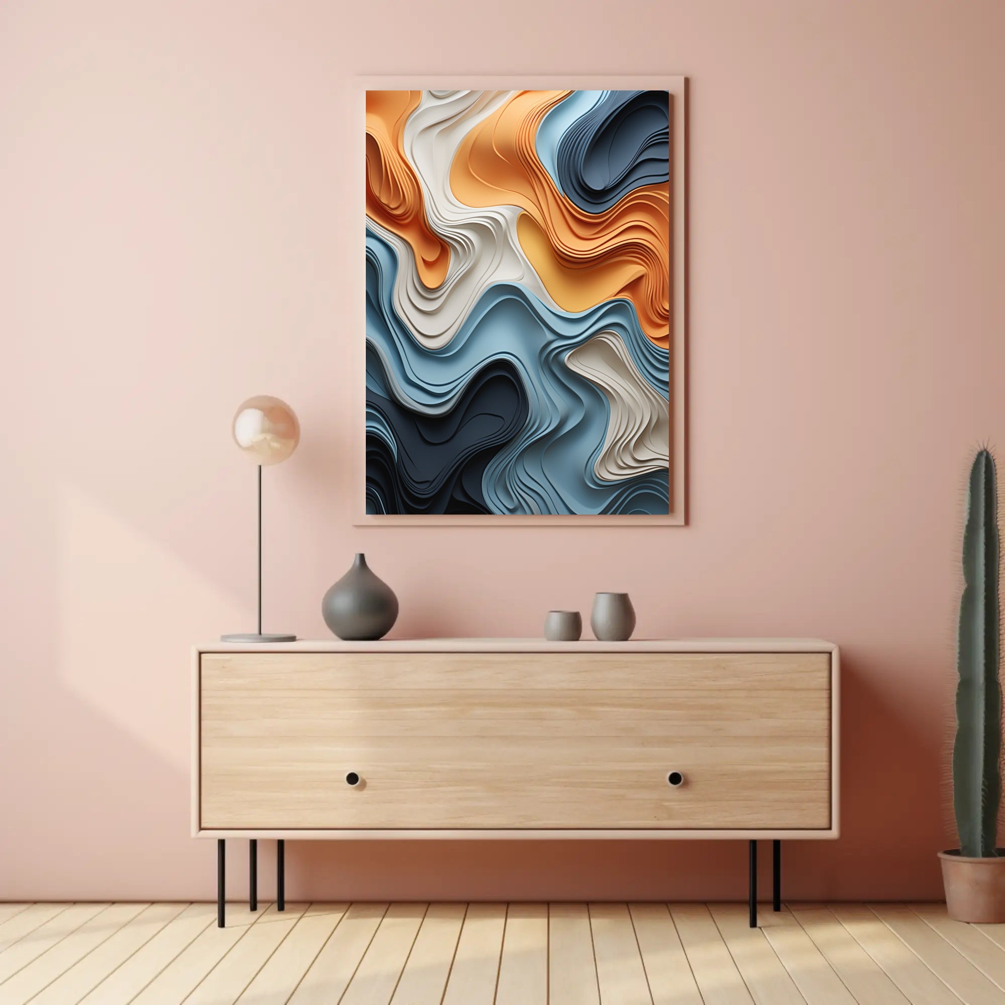 Abstract Paper Cutout Design: Artistic Poster