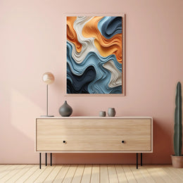 Abstract Paper Cutout Design: Artistic Poster